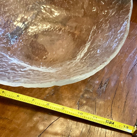 Unique Hand Blown Glass Serving Bowl - Picture 5 of 9